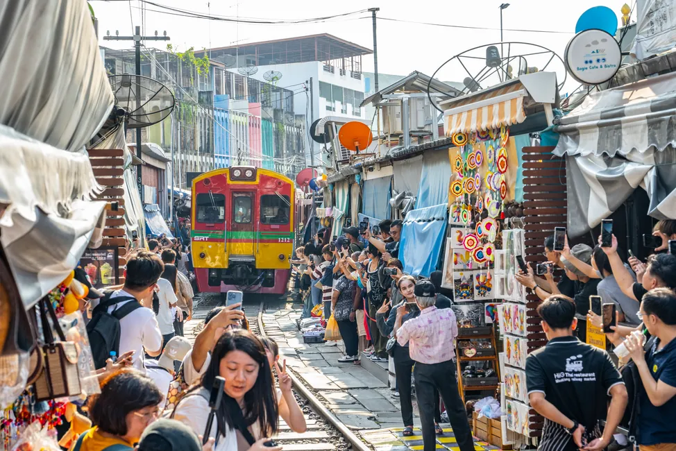 Maeklong Railway Market